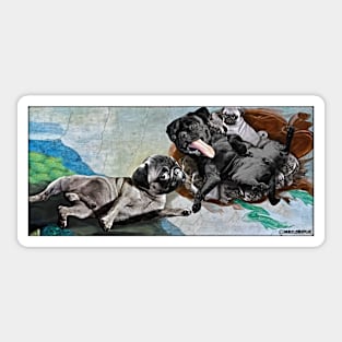 Creation of the pug Sticker